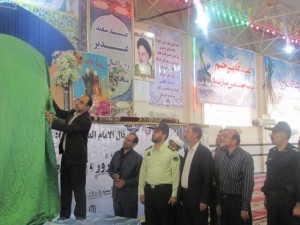 رونمایی از درب حرم مطهر عسکرین در شهرستان کارون