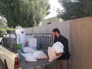 کمک های اهدایی دفتر امام جمعه کارون به مواکب چذابه ارسال شد