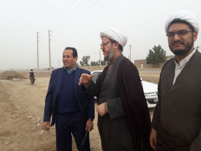 بازدید امام جمعه کارون از پروژه های عمرانی شهرستان