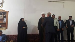 دیدار امام جمعه شهرستان کارون و مسئولان با جانبازان این شهرستان