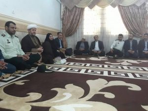 دیدار امام جمعه شهرستان کارون و مسئولان با جانبازان این شهرستان