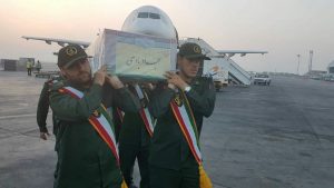 استقبال از شهید مدافع حرم سجاد باوی در فرودگاه اهواز