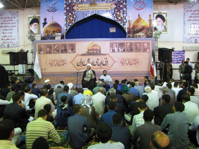 مراسم دعای عرفه باحضور شهدای گمنام درشهرستان کارون برگزار شد