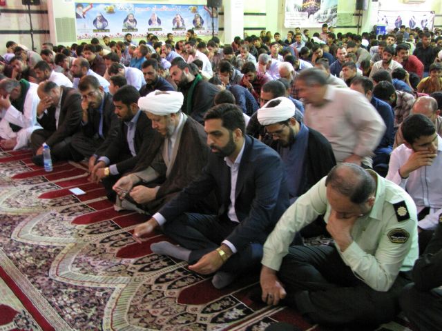 مراسم دعای عرفه باحضور شهدای گمنام درشهرستان کارون برگزار شد