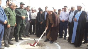مراسم کلنگ زنی و آغاز عملیات اجرایی مدرسه حکیم فارابی روستای خضیریات