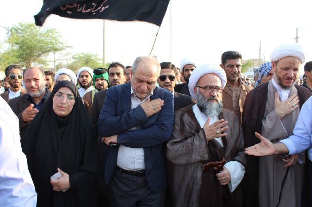 تشییع پیکر شهید مدافع حرم سجاد باوی در شهرستان کارون