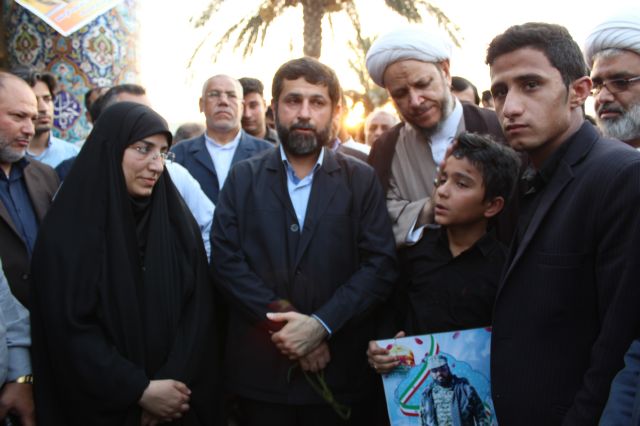 تشییع پیکر شهید مدافع حرم سجاد باوی در شهرستان کارون