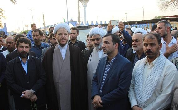 تشییع پیکر شهید مدافع حرم سجاد باوی در شهرستان کارون