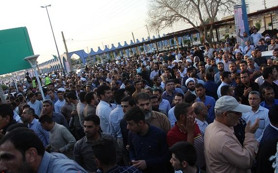 تشییع پیکر شهید مدافع حرم سجاد باوی در شهرستان کارون