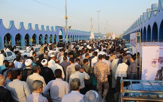 تشییع پیکر شهید مدافع حرم سجاد باوی در شهرستان کارون