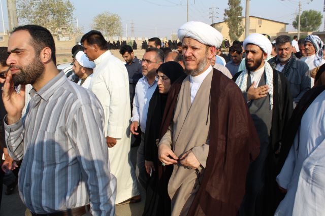 تشییع پیکر شهید مدافع حرم سجاد باوی در شهرستان کارون