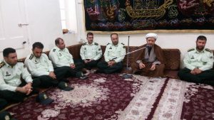 دیدار فرمانده و جمعی از پرسنل نیروی انتظامی شهرستان با امام جمعه کارون