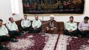 دیدار فرمانده و جمعی از پرسنل نیروی انتظامی شهرستان با امام جمعه کارون