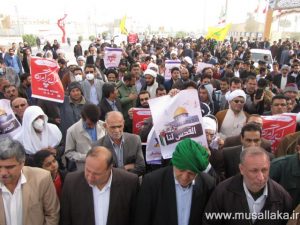 راهپیمایی ضد استکباری و حمایت از قدس در شهرستان کارون برگزار شد