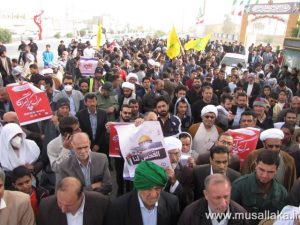 راهپیمایی ضد استکباری و حمایت از قدس در شهرستان کارون برگزار شد