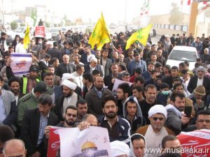 راهپیمایی ضد استکباری و حمایت از قدس در شهرستان کارون برگزار شد