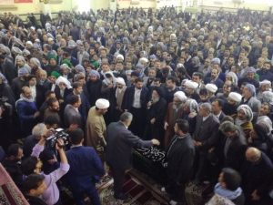 مراسم تشیع بزرگ خاندان طایفه حزباوی با حضور آیت الله جزایری