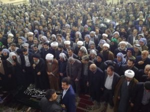مراسم تشیع بزرگ خاندان طایفه حزباوی با حضور آیت الله جزایری