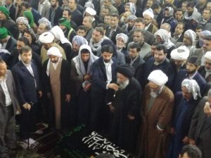 مراسم تشیع بزرگ خاندان طایفه حزباوی با حضور آیت الله جزایری