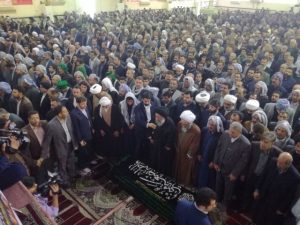 مراسم تشیع بزرگ خاندان طایفه حزباوی با حضور آیت الله جزایری