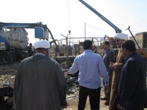 گزارش تصویری/ بازدید امام جمعه کارون از پروژه بزرگ فاضلاب شهرستان