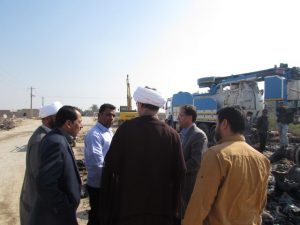 گزارش تصویری/ بازدید امام جمعه کارون از پروژه بزرگ فاضلاب شهرستان