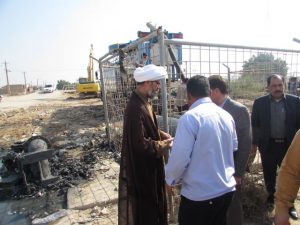 گزارش تصویری/ بازدید امام جمعه کارون از پروژه بزرگ فاضلاب شهرستان