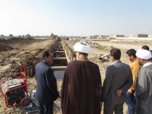 گزارش تصویری/ بازدید امام جمعه کارون از پروژه بزرگ فاضلاب شهرستان