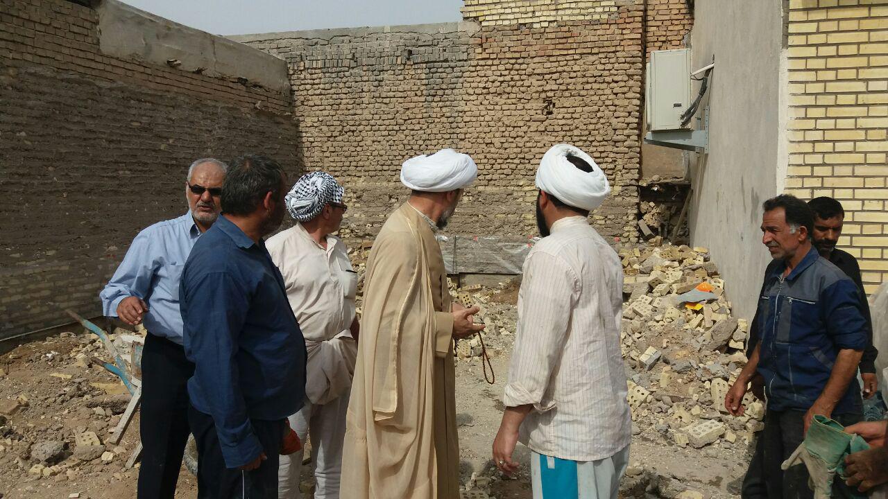 گزارش تصویری/بازدید امام جمعه کارو از مدسه درحال ساخت اسلام آباد