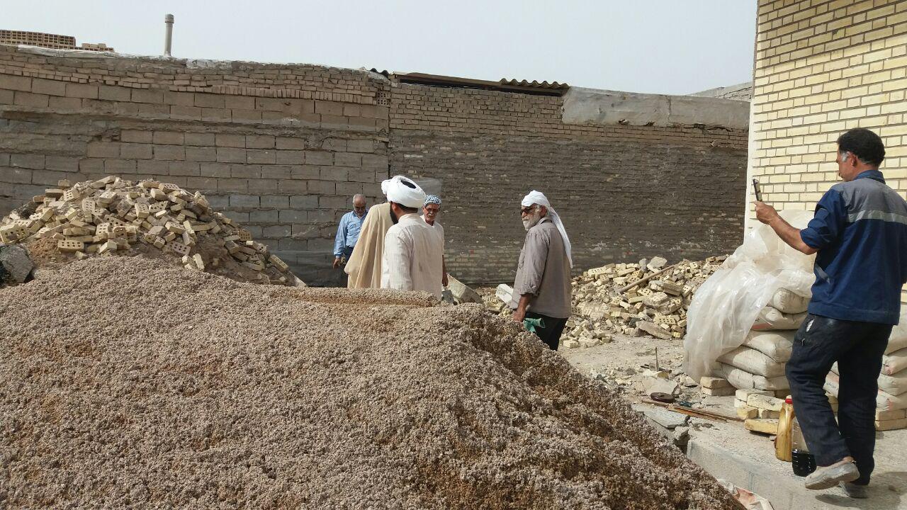 گزارش تصویری/بازدید امام جمعه کارو از مدسه درحال ساخت اسلام آباد