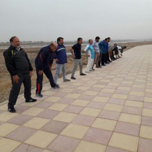 اولین جلسه ورزش صبحگاهی مسولین ادارات با حضور امام جمعه کارون برگزار شد