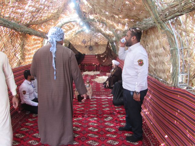 گزارش تصویری/بازدید امام جمعه کارون از مضیف عربی پذیرایی از مهمانان نوروزی