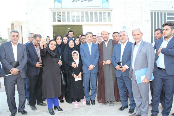 حضور امام جمعه کارون در استقبال از مسئول کمیته امداد کشور