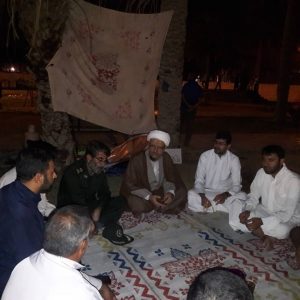حضور امام جمعه کارون در محل پخت 14 هزارنفری شهرستان