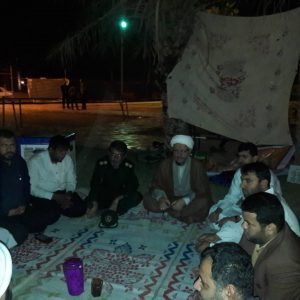 حضور امام جمعه کارون در محل پخت 14 هزارنفری شهرستان