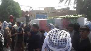 تشییع و خاکسپاری پیکر شهید نبی دریس در شهرستان کارون