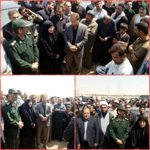 تشییع و خاکسپاری پیکر شهید نبی دریس در شهرستان کارون