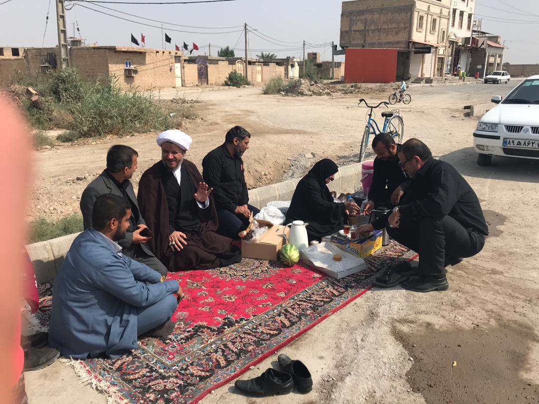 بازدید امام جمعه کارون از ساده ترین موکب در مرز شلمچه