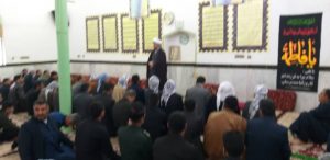 حضور امام جمعه کارون در مراسم عزاداری حضرت فاطمه زهرا(س) روستای موران