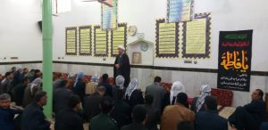 حضور امام جمعه کارون در مراسم عزاداری حضرت فاطمه زهرا(س) روستای موران