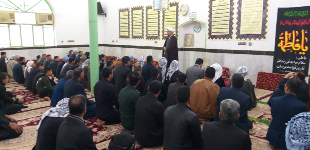 حضور امام جمعه کارون در مراسم عزاداری حضرت فاطمه زهرا(س) روستای موران