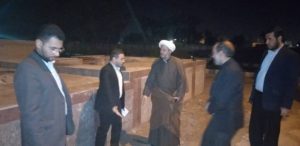 بازدید امام جمعه کارون از پروژه در حال احداث ضریح نمادین امام حسین(ع)