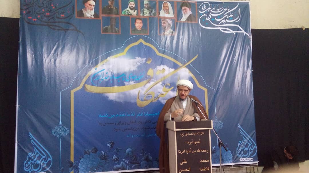 حضور امام جمعه کارون در مراسم اعتکاف مسجد سید حبیب