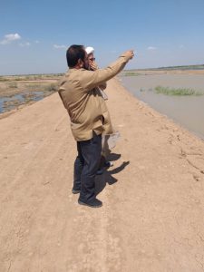 گزارش تصویری/بازدید امام جمعه کارون از سیل بند روستای فارسیات