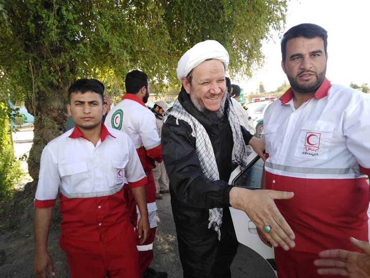 حضور امام جمعه کارون در پایگاه امداد و نجات شهرستان