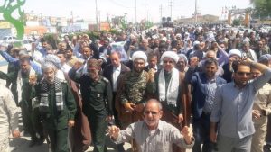 راهپیمایی مردم شهرستان کارون در محکومیت اقدام آمریکا علیه سپاه