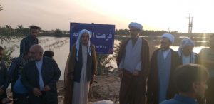 مراسم نماد مقاومت در مقابل سيل (فزعت القزاویه)در روستاي غزاويه بزرگ برگزار شد