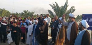 مراسم نماد مقاومت در مقابل سيل (فزعت القزاویه)در روستاي غزاويه بزرگ برگزار شد