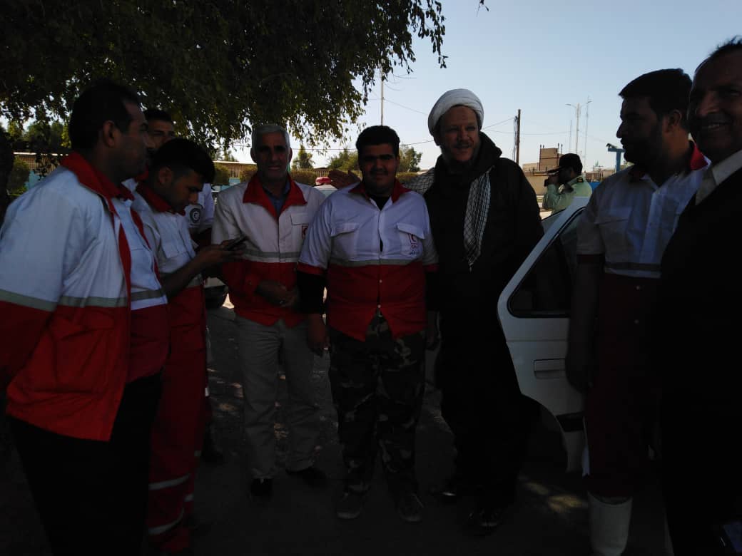 حضور امام جمعه کارون در پایگاه امداد و نجات شهرستان