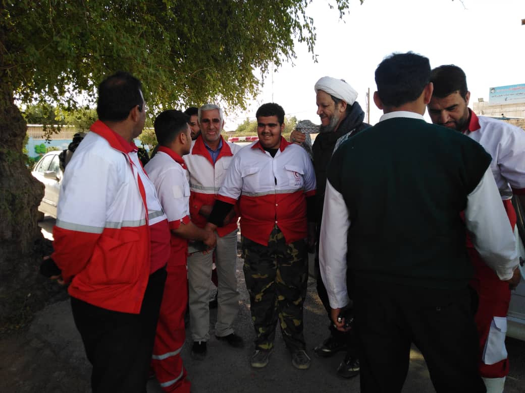 حضور امام جمعه کارون در پایگاه امداد و نجات شهرستان